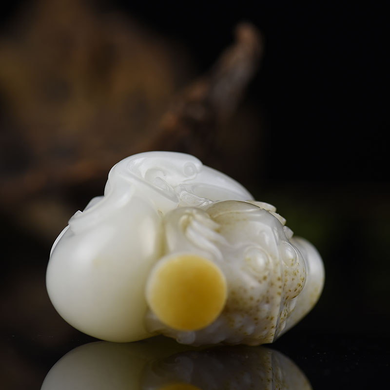 新疆和田玉一路富贵手把件-红掌柜