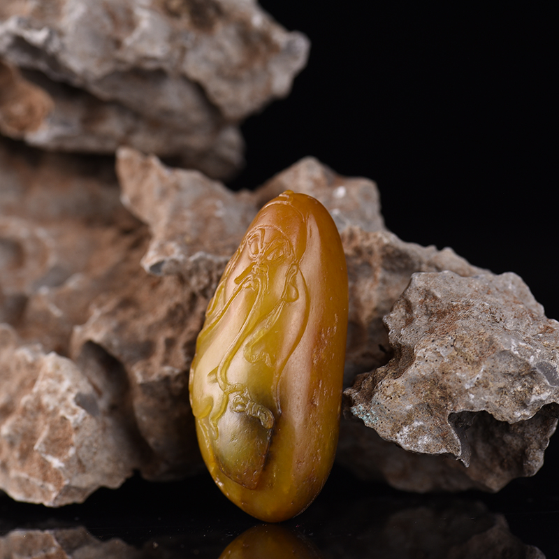 籽料和田关公吊坠-红掌柜