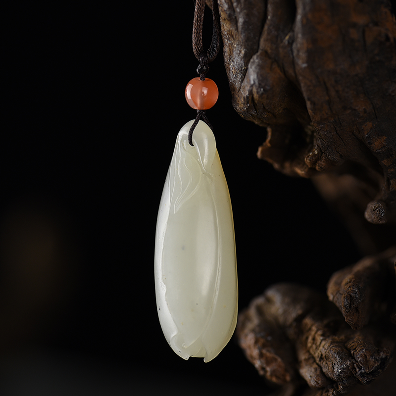 籽料和田白玉吊坠-红掌柜