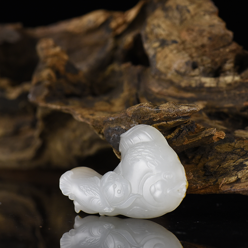 籽料和田白玉吊坠-红掌柜