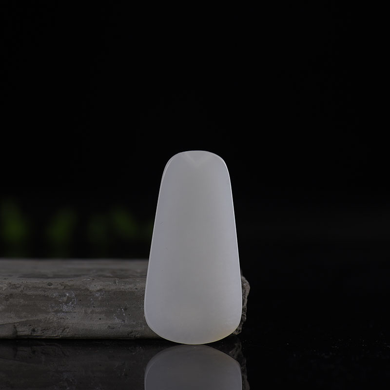 新疆天然和田羊脂白蕙质兰心吊坠-红掌柜