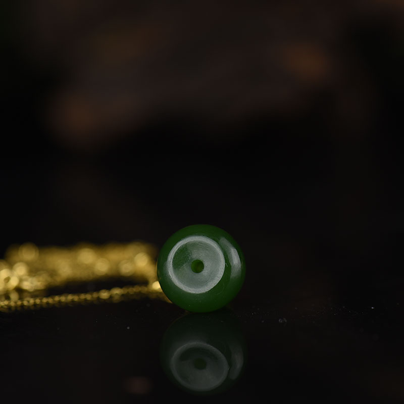 天然和田碧玉福禄项链