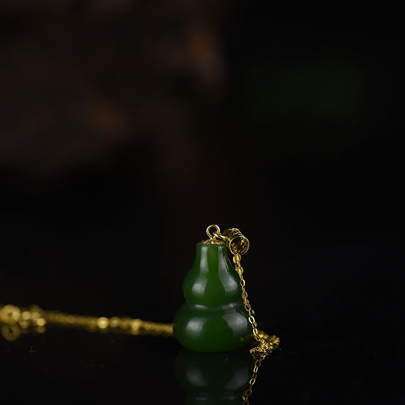 俄罗斯和田碧玉福禄项链