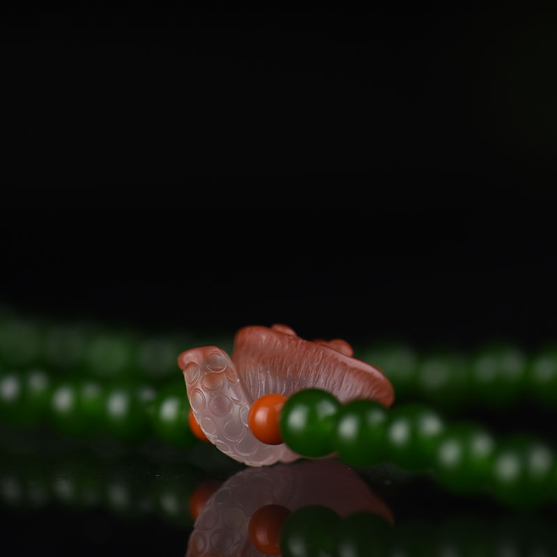 山料和田碧玉手串-红掌柜