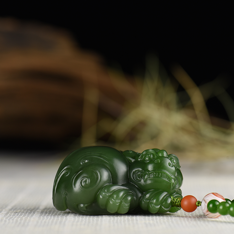 和田玉貔貅吊坠两用款-红掌柜