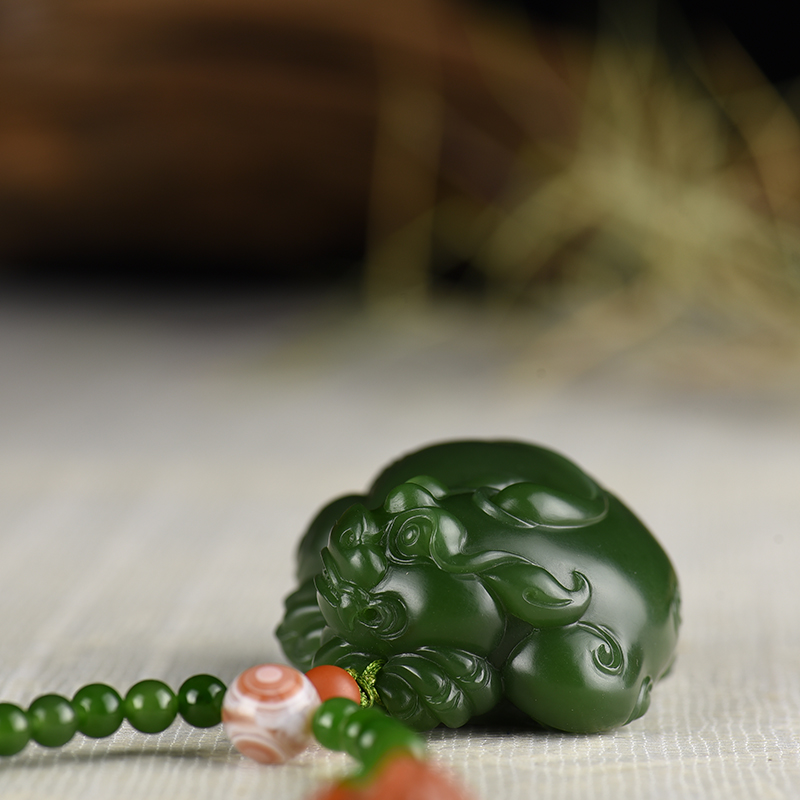 和田玉貔貅挂坠两用款-红掌柜