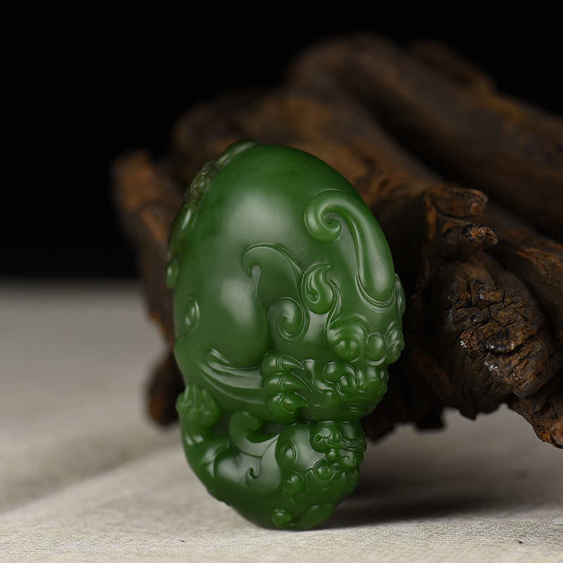 和田碧玉摆件-红掌柜