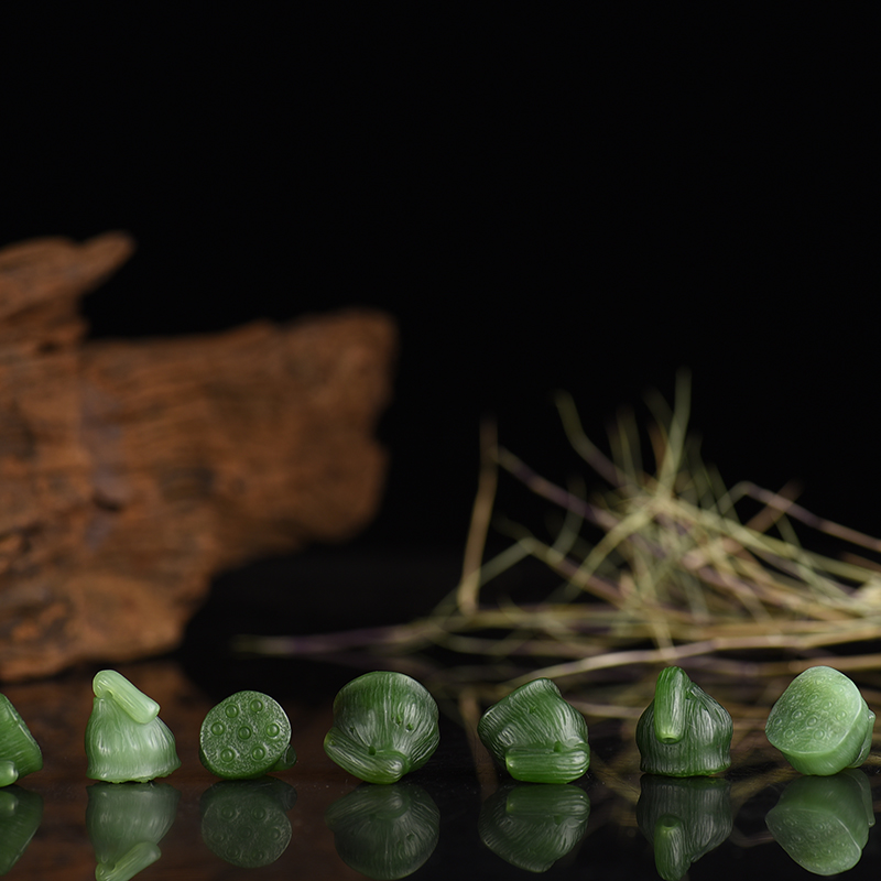 山料和田碧玉莲子-红掌柜