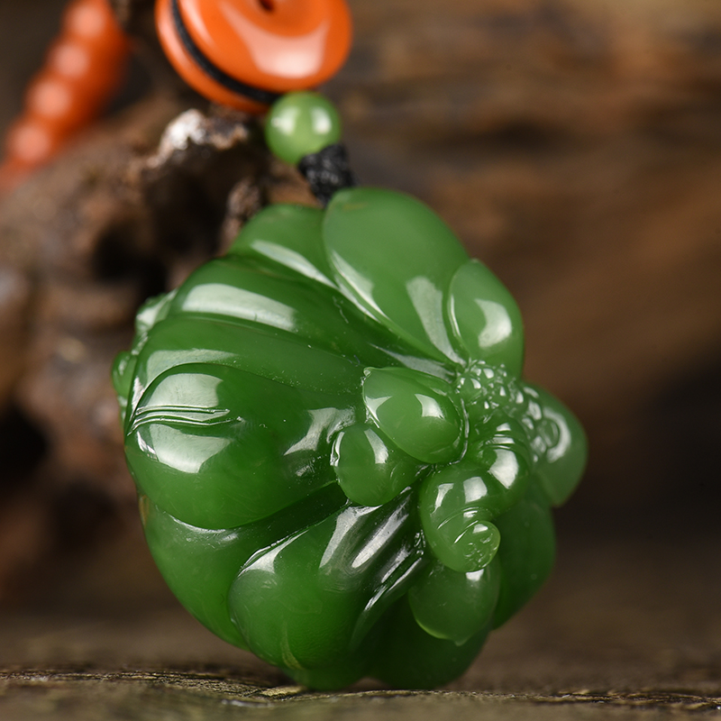 山料和田碧玉吊坠-红掌柜