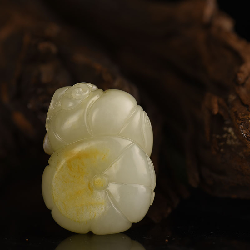 天然籽料和田玉喜事连连两用款-红掌柜