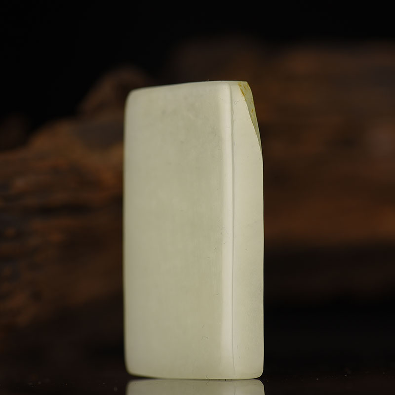 籽料和田青白玉喜事临门吊坠-红掌柜