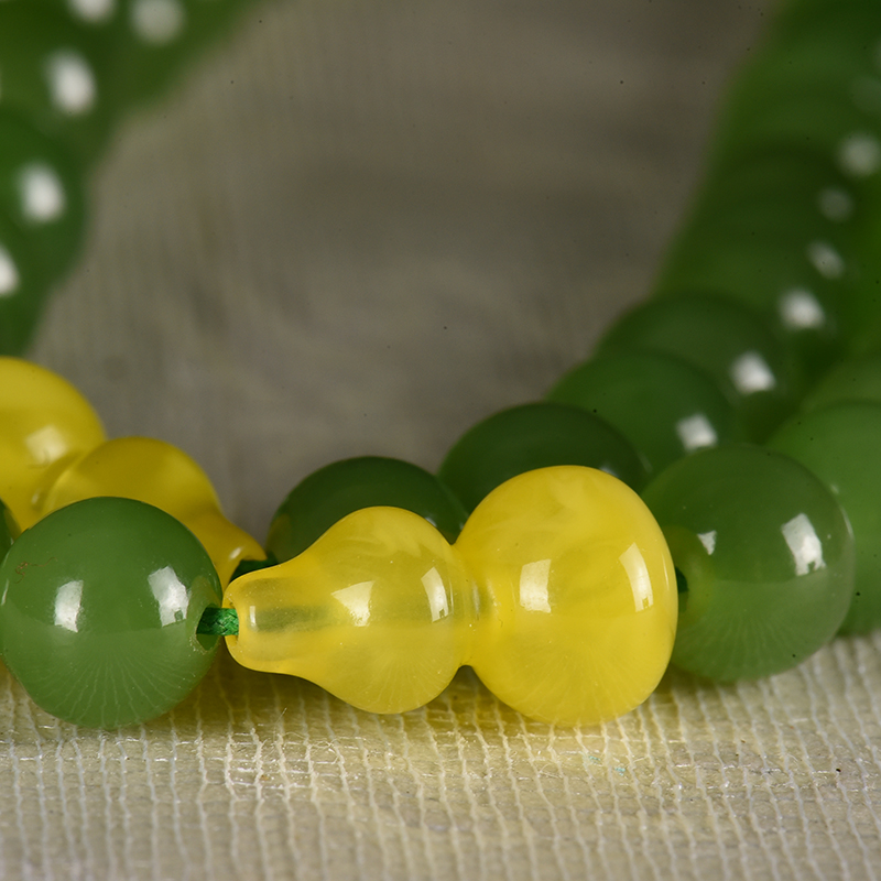 和田碧玉圆珠手串-红掌柜