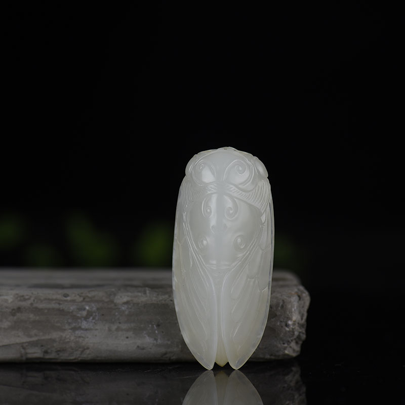 籽料和田白玉一鸣惊人吊坠-红掌柜