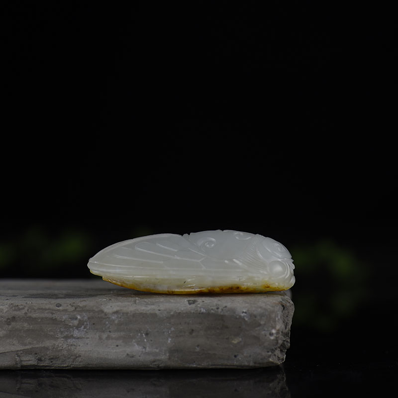 新疆籽料和田白玉一鸣惊人吊坠-红掌柜