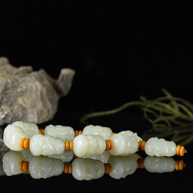 新疆和田白玉手串-红掌柜