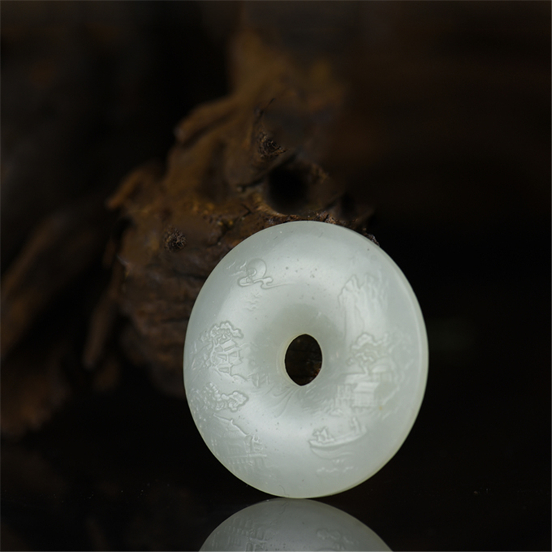 山料和田白玉吊坠-红掌柜