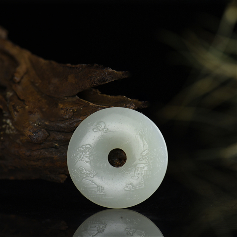 和田白玉平安扣-红掌柜