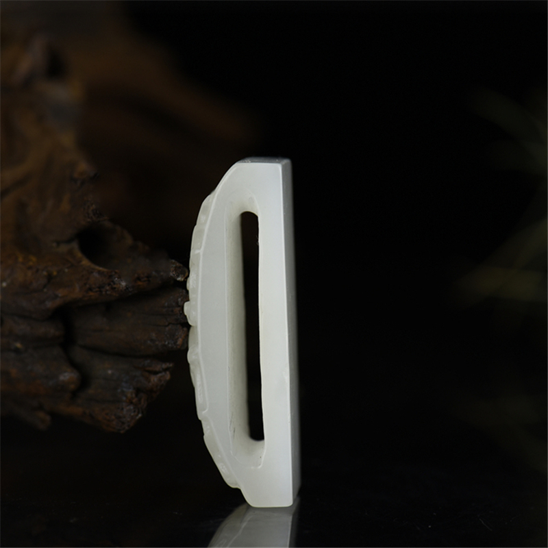 新疆和田白玉飞龙在天皮带扣-红掌柜