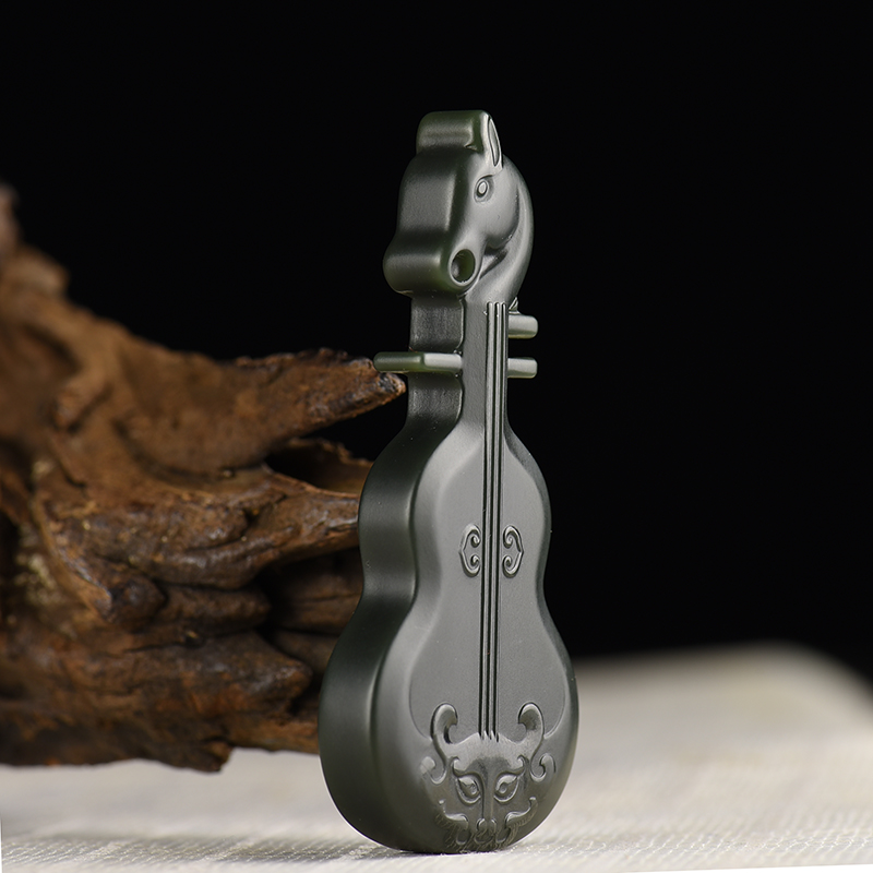 山料和田青玉马头琴吊坠-红掌柜