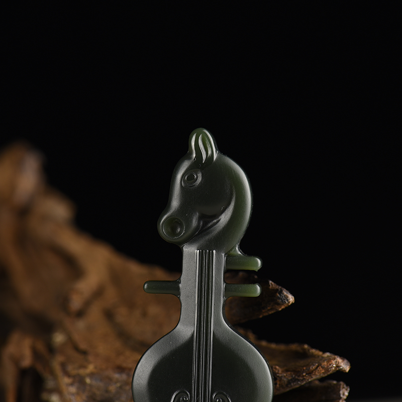 和田青玉马头琴吊坠-红掌柜