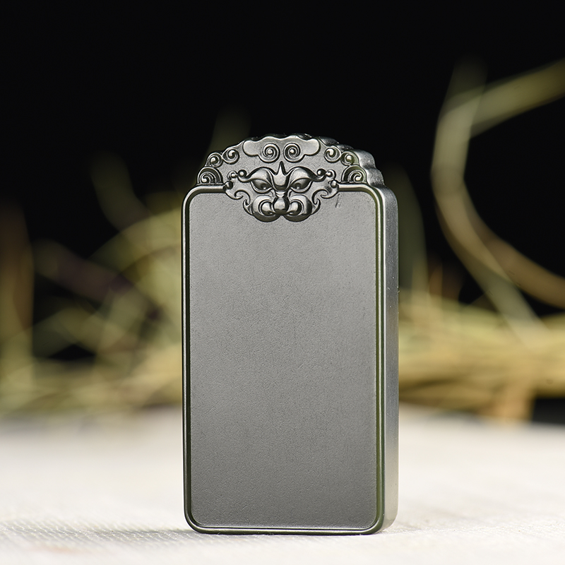 新疆天然山料和田墨玉吊坠-红掌柜