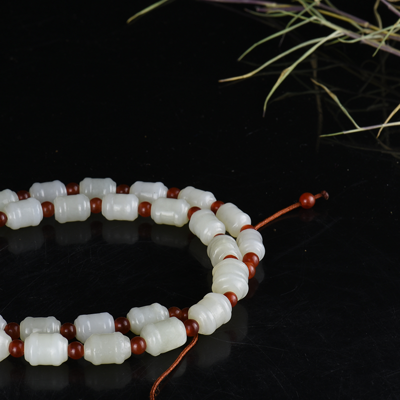新疆天然山料和田白玉项链-红掌柜
