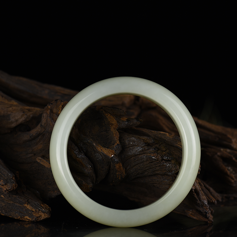 山料和田玉扁镯-红掌柜