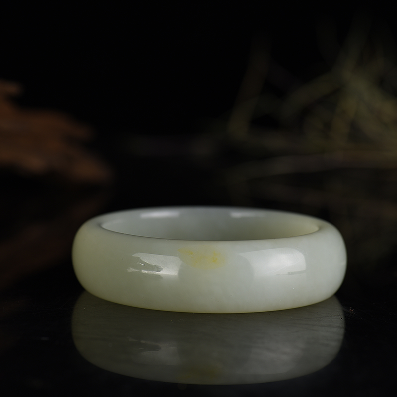 新疆和田青白玉扁镯-红掌柜