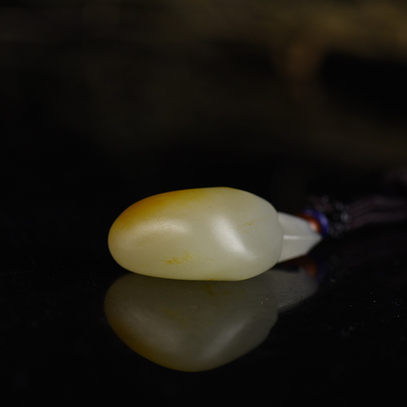 山料和田白玉吊坠-红掌柜