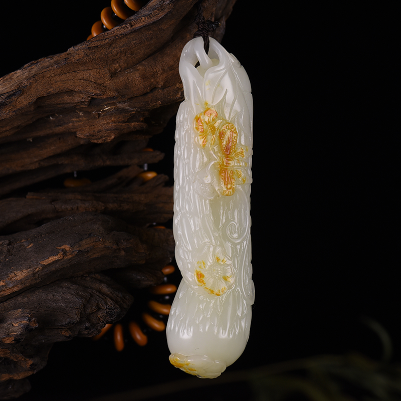 山料和田玉手把件-红掌柜