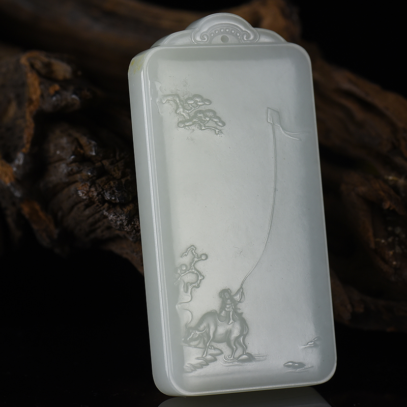 山料和田白玉吊坠-红掌柜