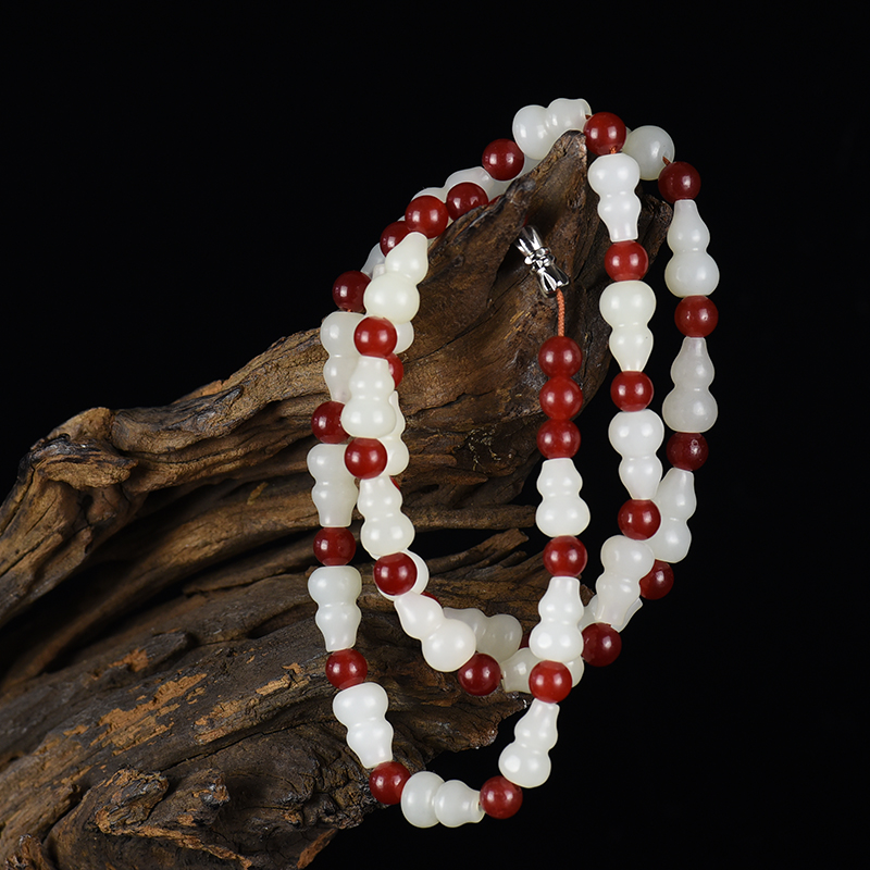 山料和田玉福禄项链-红掌柜