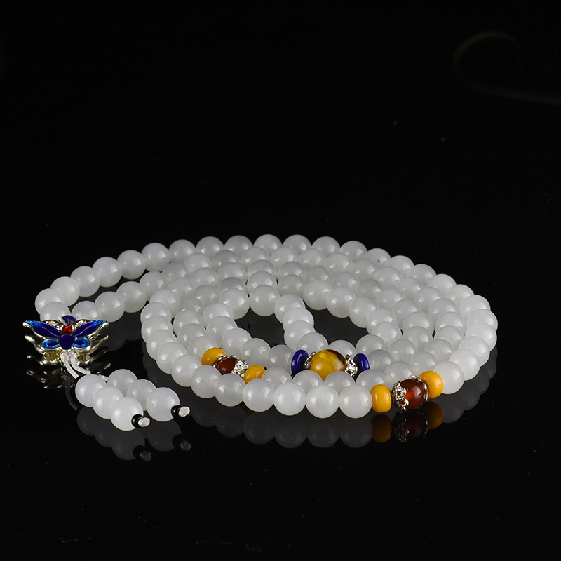 山料和田白玉手串-红掌柜