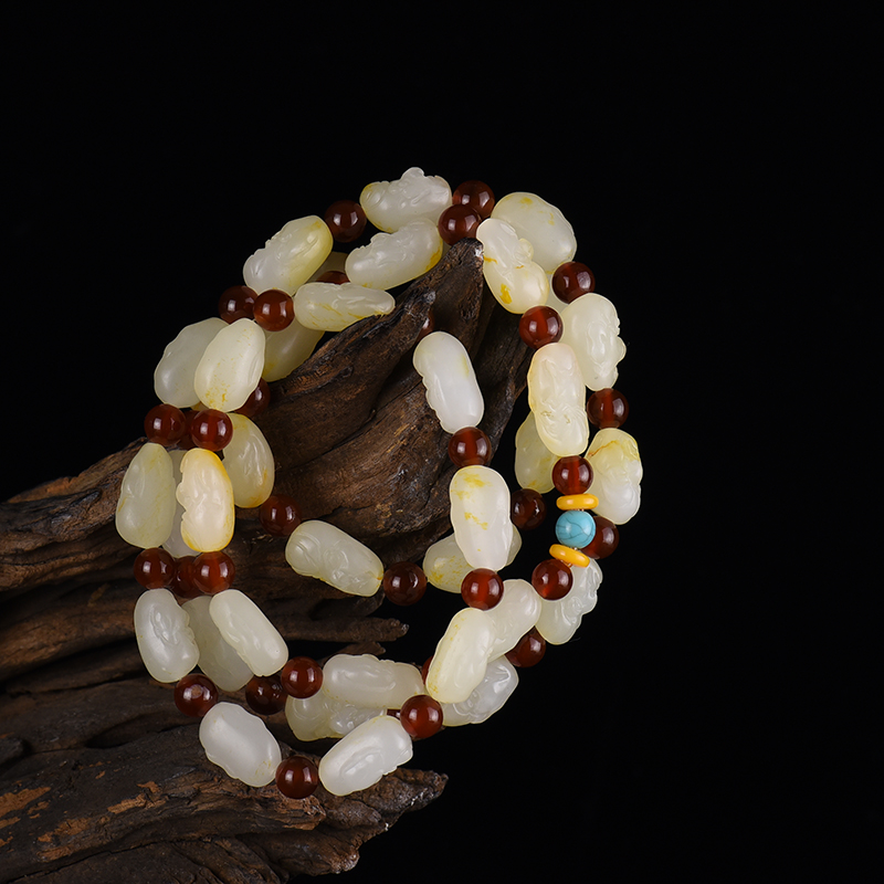 山料和田白玉项链两用款-红掌柜