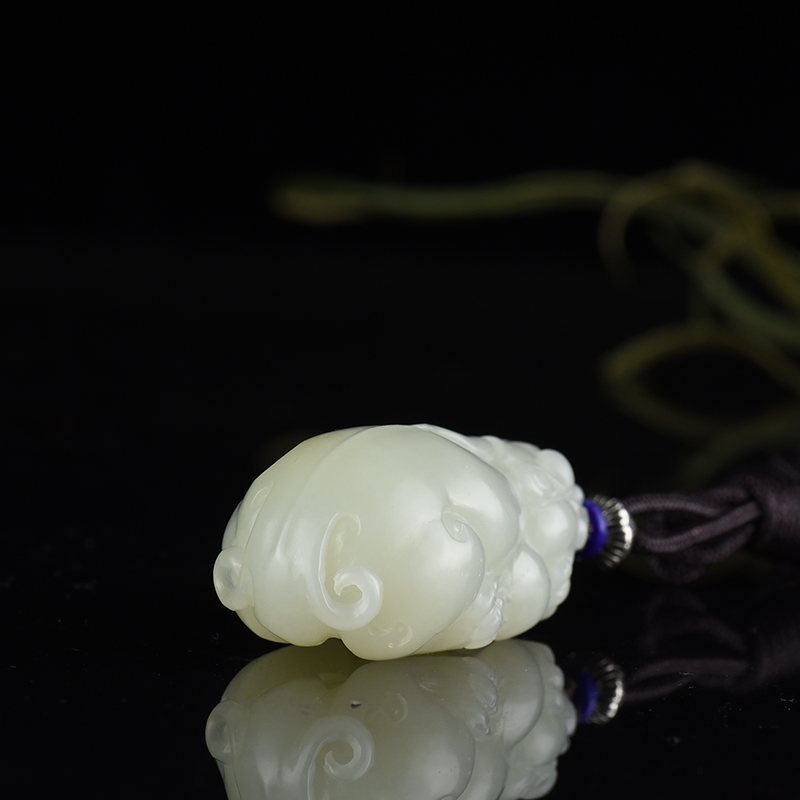 山料和田白玉吊坠-红掌柜