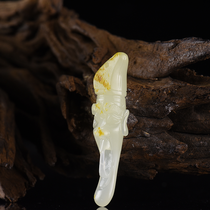 和田玉降龙吊坠-红掌柜