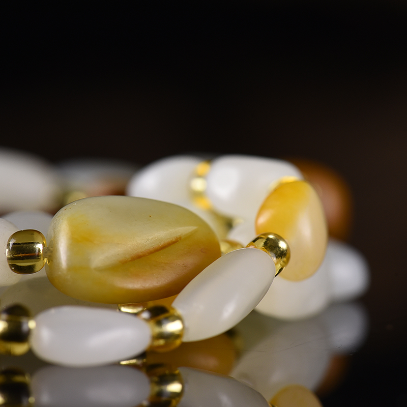 天然籽料和田白玉原石项链-红掌柜