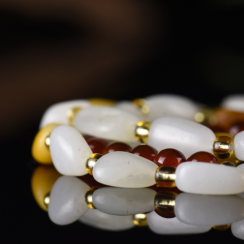 新疆籽料和田白玉原石项链-红掌柜