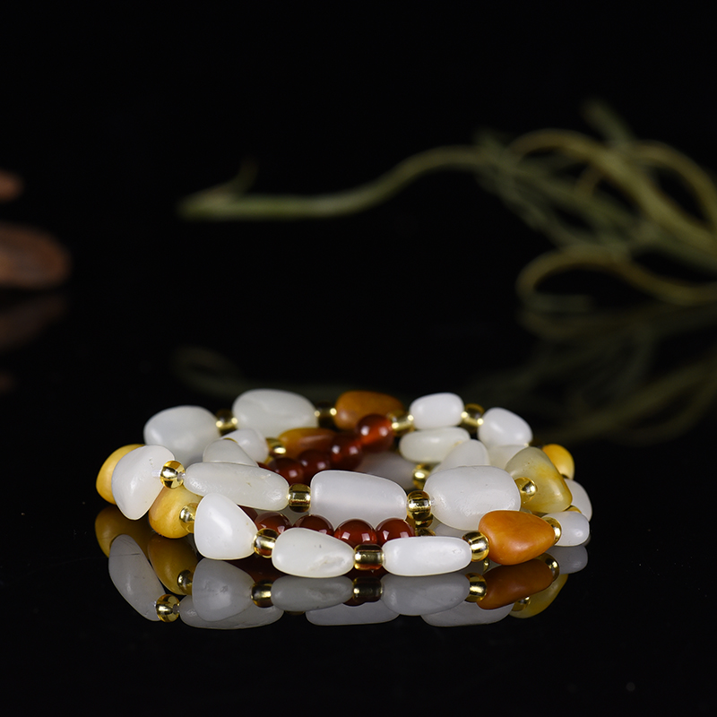 新疆天然籽料和田白玉项链-红掌柜