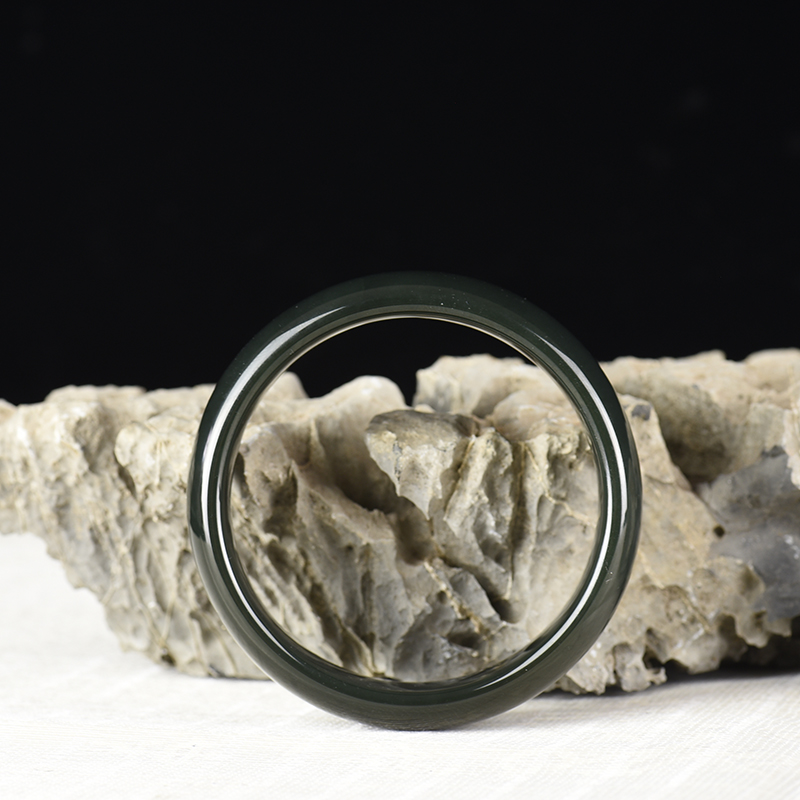 新疆天然和田青玉手镯-红掌柜