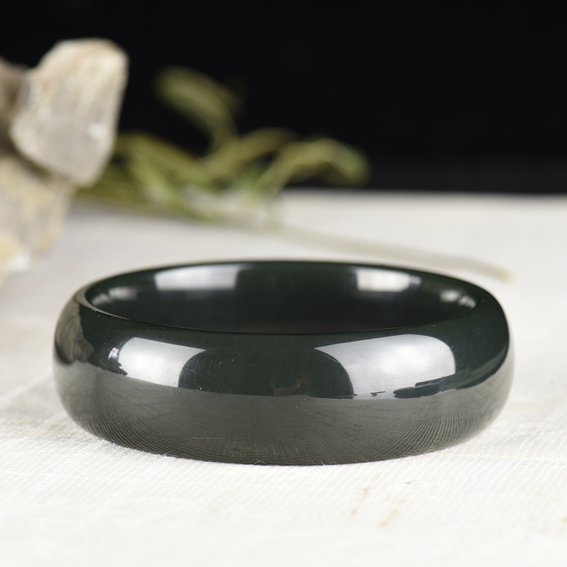 新疆天然山料和田玉手镯-红掌柜