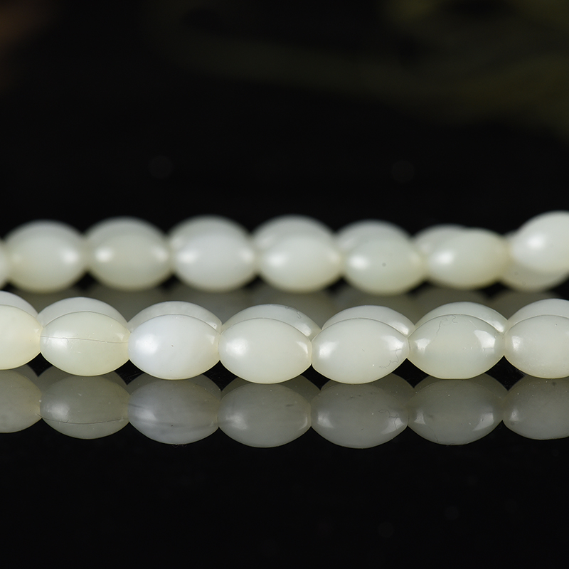 籽料和田白玉米粒项链-红掌柜