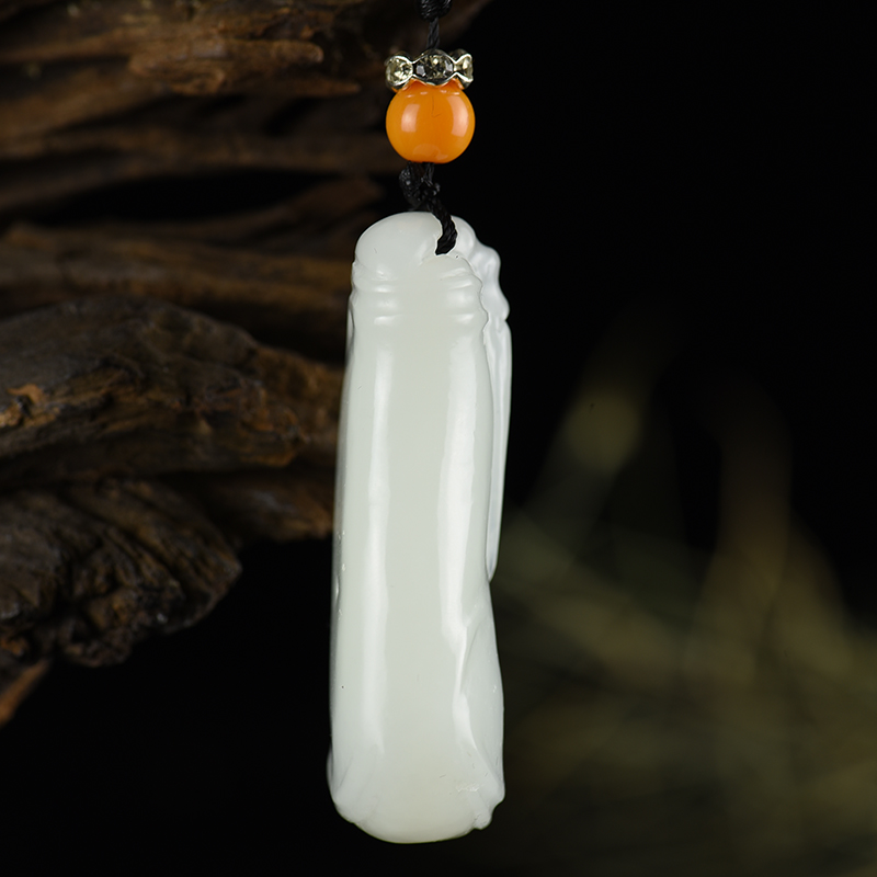 新疆和田白玉节节高升吊坠-红掌柜