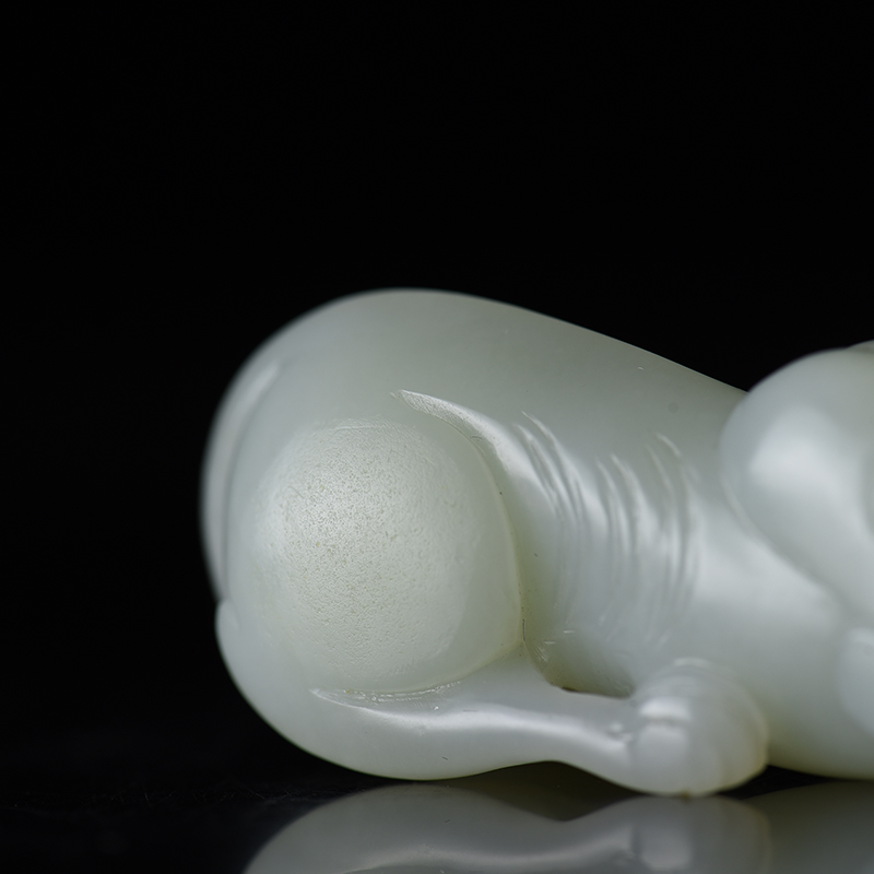 和田白玉旺财两用款-红掌柜