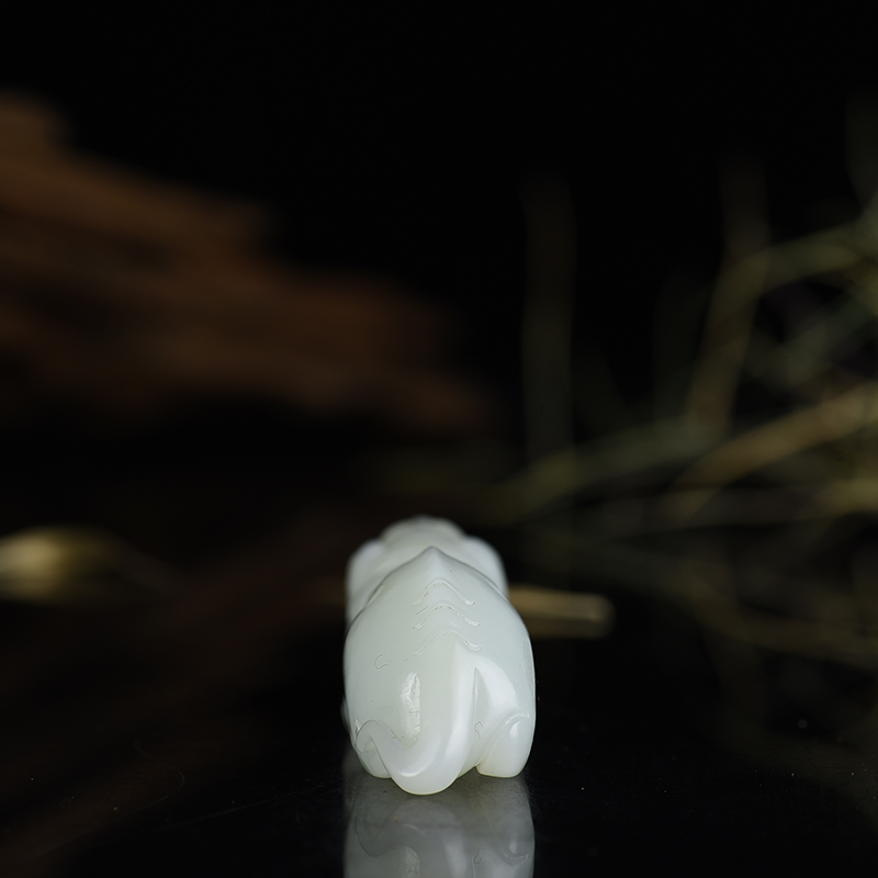 和田白玉旺财两用款-红掌柜