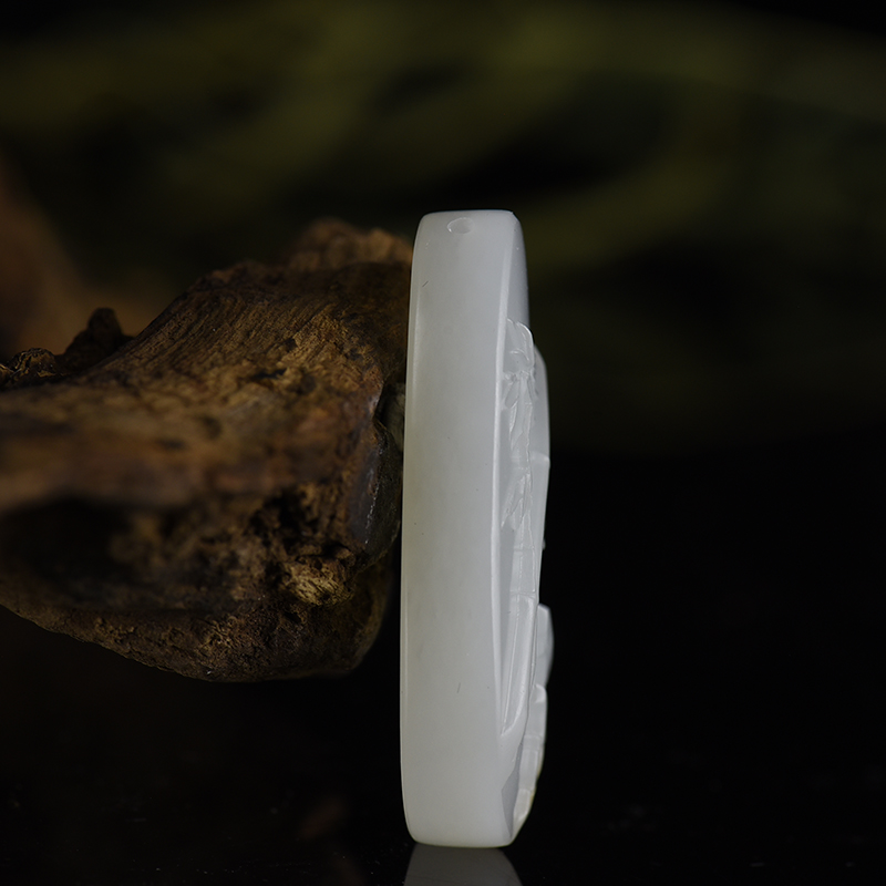 山料和田白玉吊坠-红掌柜