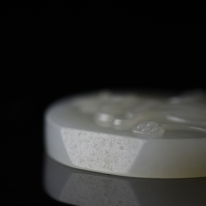 天然籽料和田白玉吊坠-红掌柜