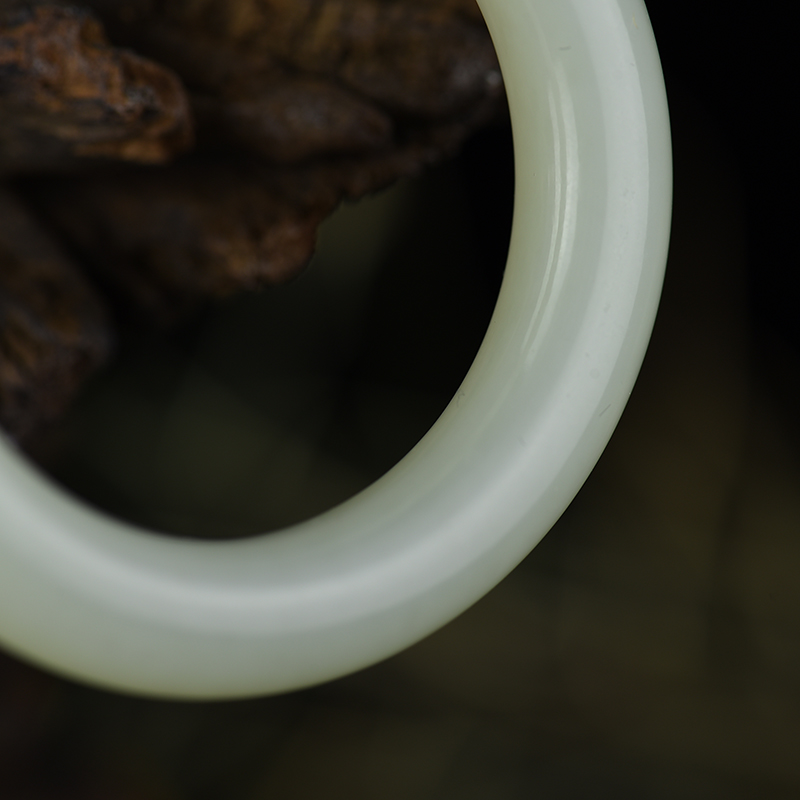 新疆天然山料和田白玉平安环吊坠-红掌柜