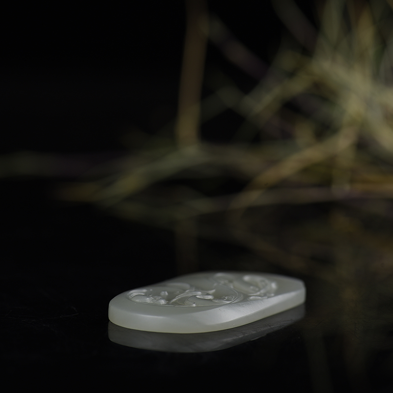 籽料和田玉松鹤延年吊坠-红掌柜