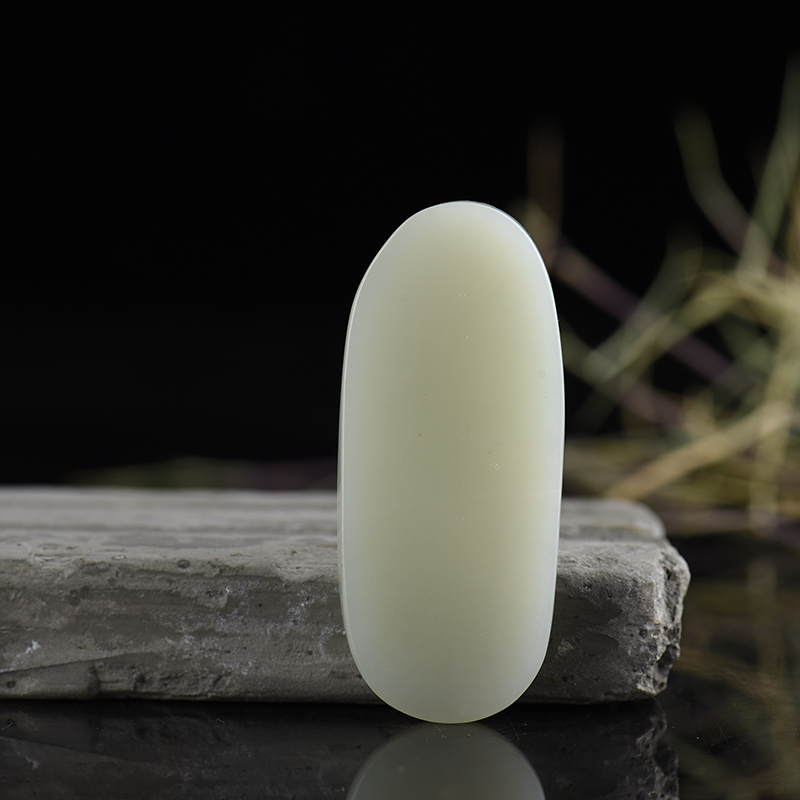 新疆天然和田青白玉花开富贵吊坠-红掌柜